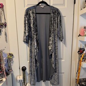 LuLaRoe Silver Open Front Cardigan